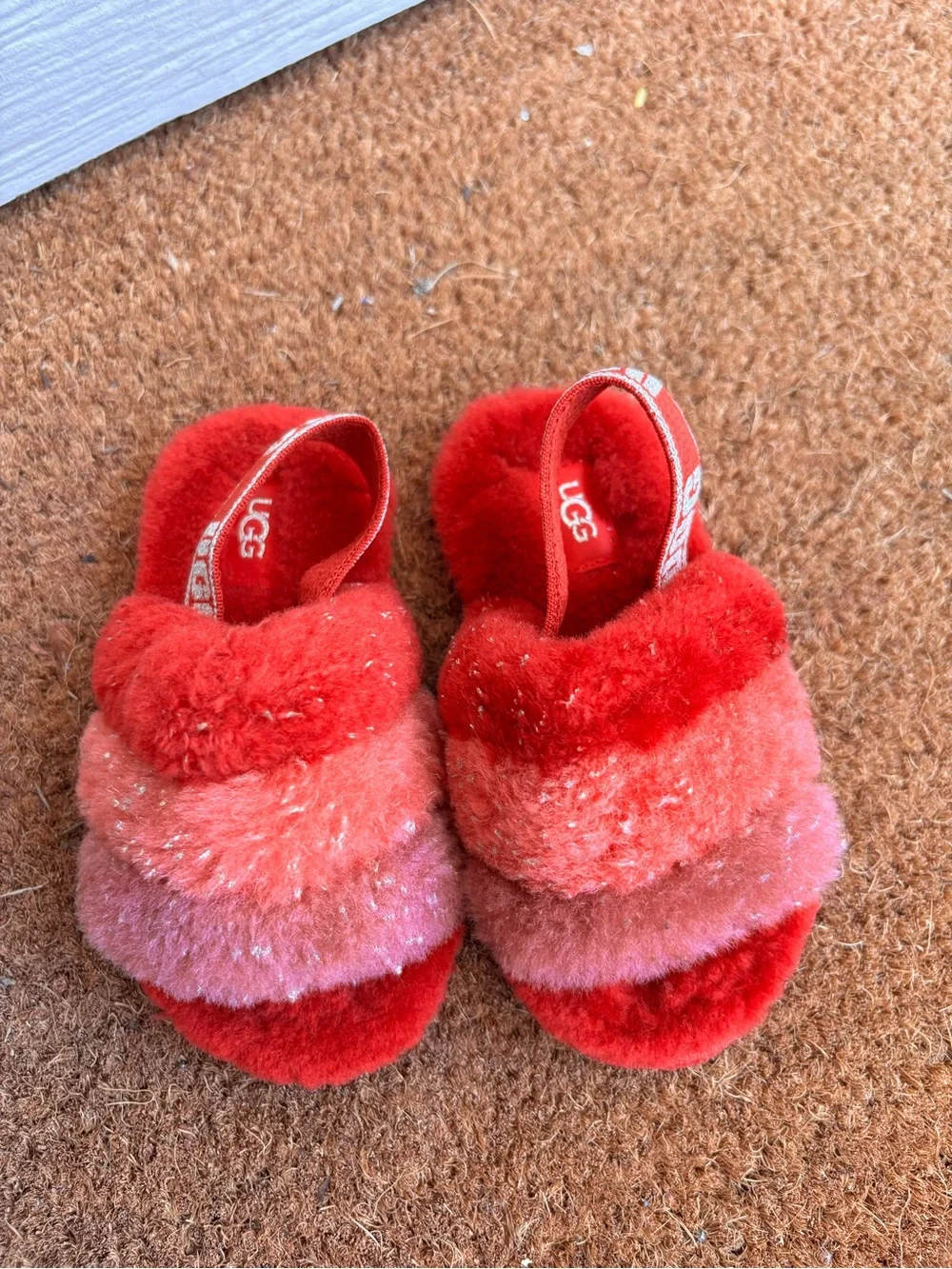 Ugg Fluff Yeah Metallic Sparkle slippers